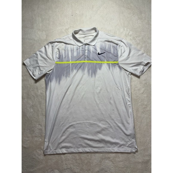 Nike Other - Nike Dri Fit Short Sleeve Neon Line Golf Polo Shirt Size M